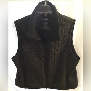 L.L. Bean Black Quilted Vest Womens XL - Gently Used!